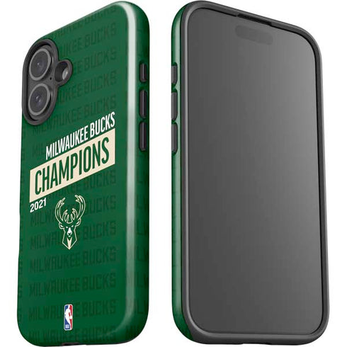 NBA Milwaukee Bucks 2021 Champions iPhone 16 Impact Case